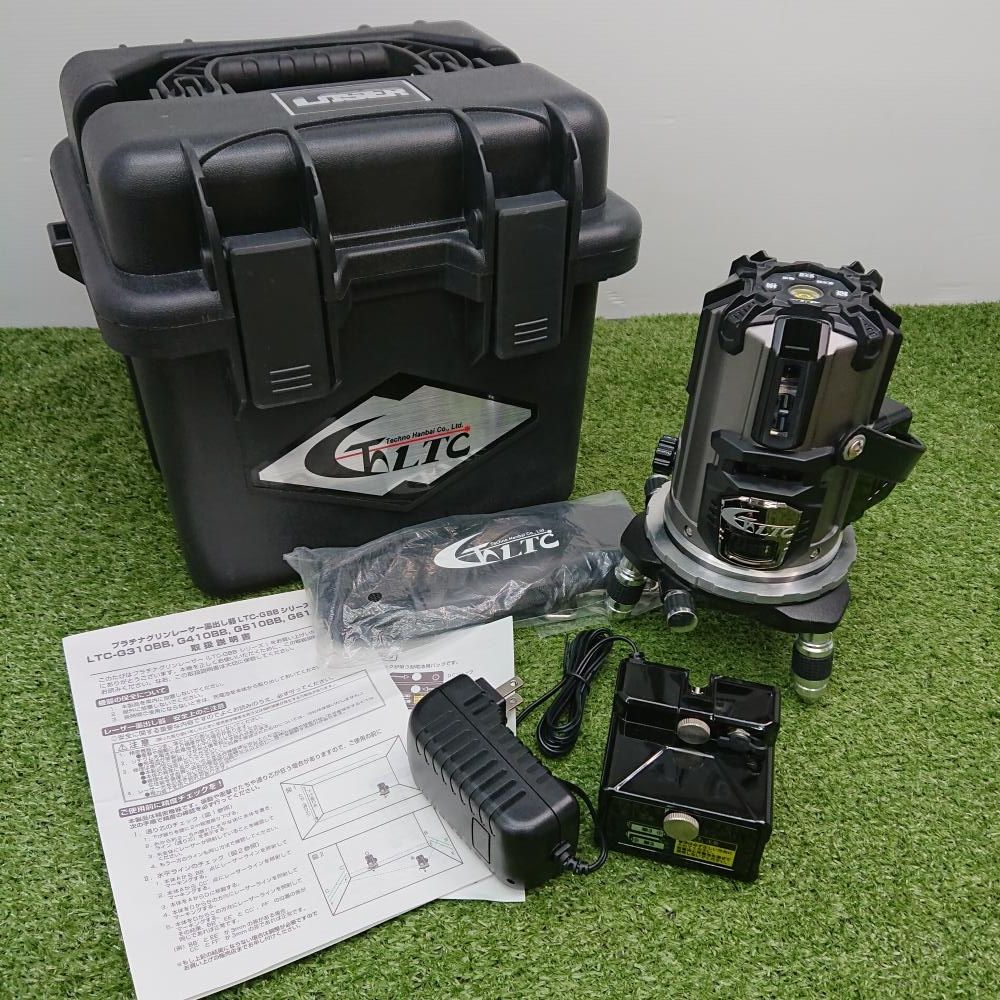 【中古品】 テクノ G410BB レーザー墨出し器 グリーンレーザー3本 ケース/充電器/バッテリー/乾電池用パック付属 [6672] 35,607円