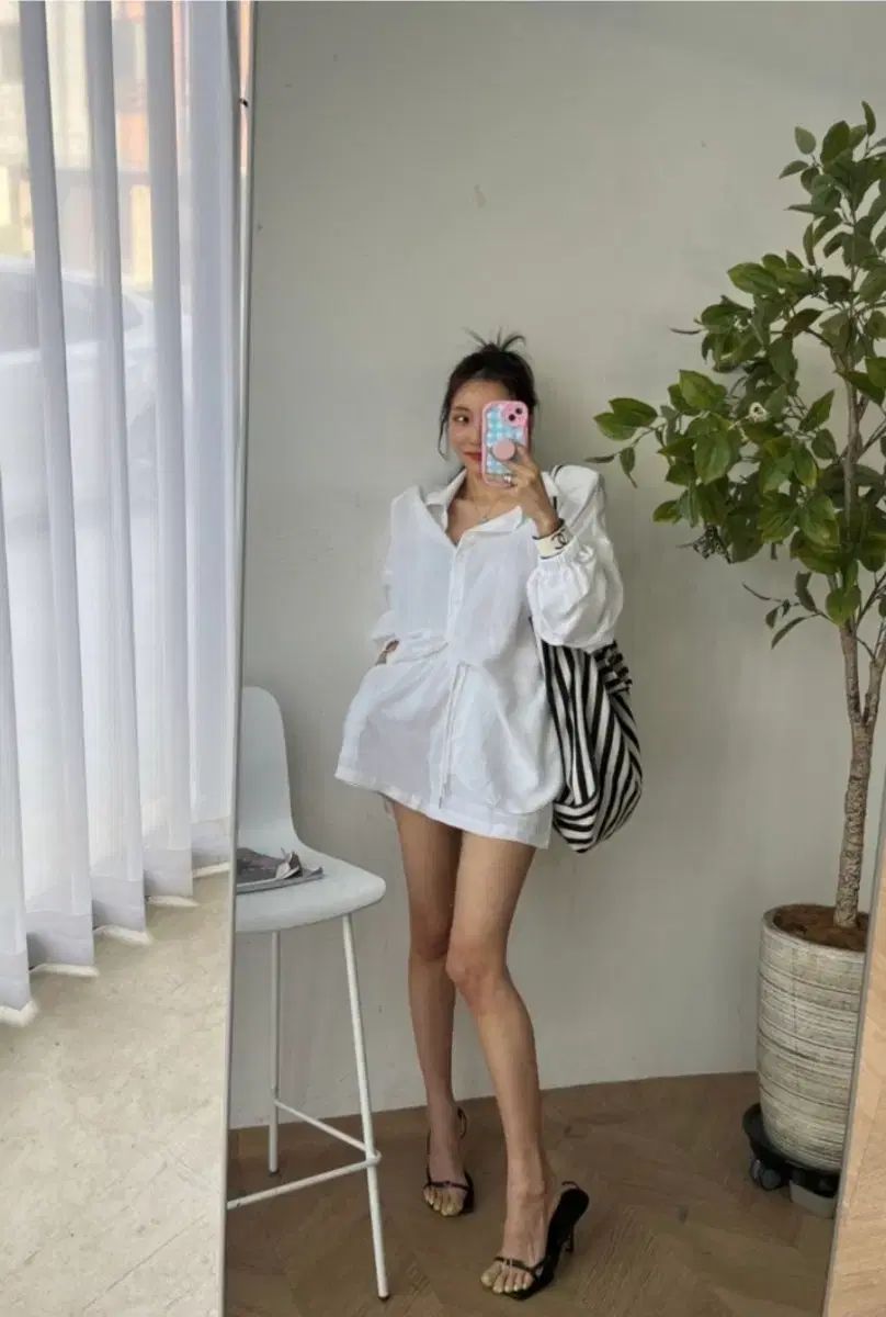 ジェイフィット リネン ベリーシャツ パンツ セット アイボリー 新品