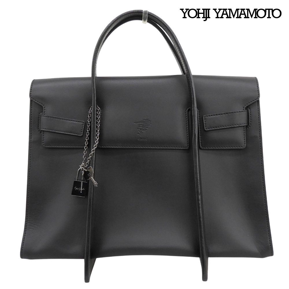 超美品 ヨウジヤマモト Yohji Yamamoto 現行 ディスコード DD-I15-710 GETA ハンドル バッグ 黒 袋付き 定価294800円 未使用に近い メンズ