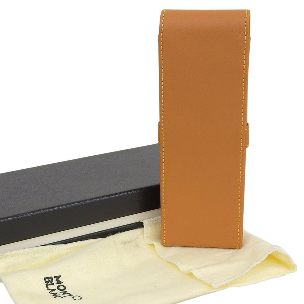 超美品 モンブラン MONTBLANC 3119539 9539 レザー ペンポーチ 2本入り