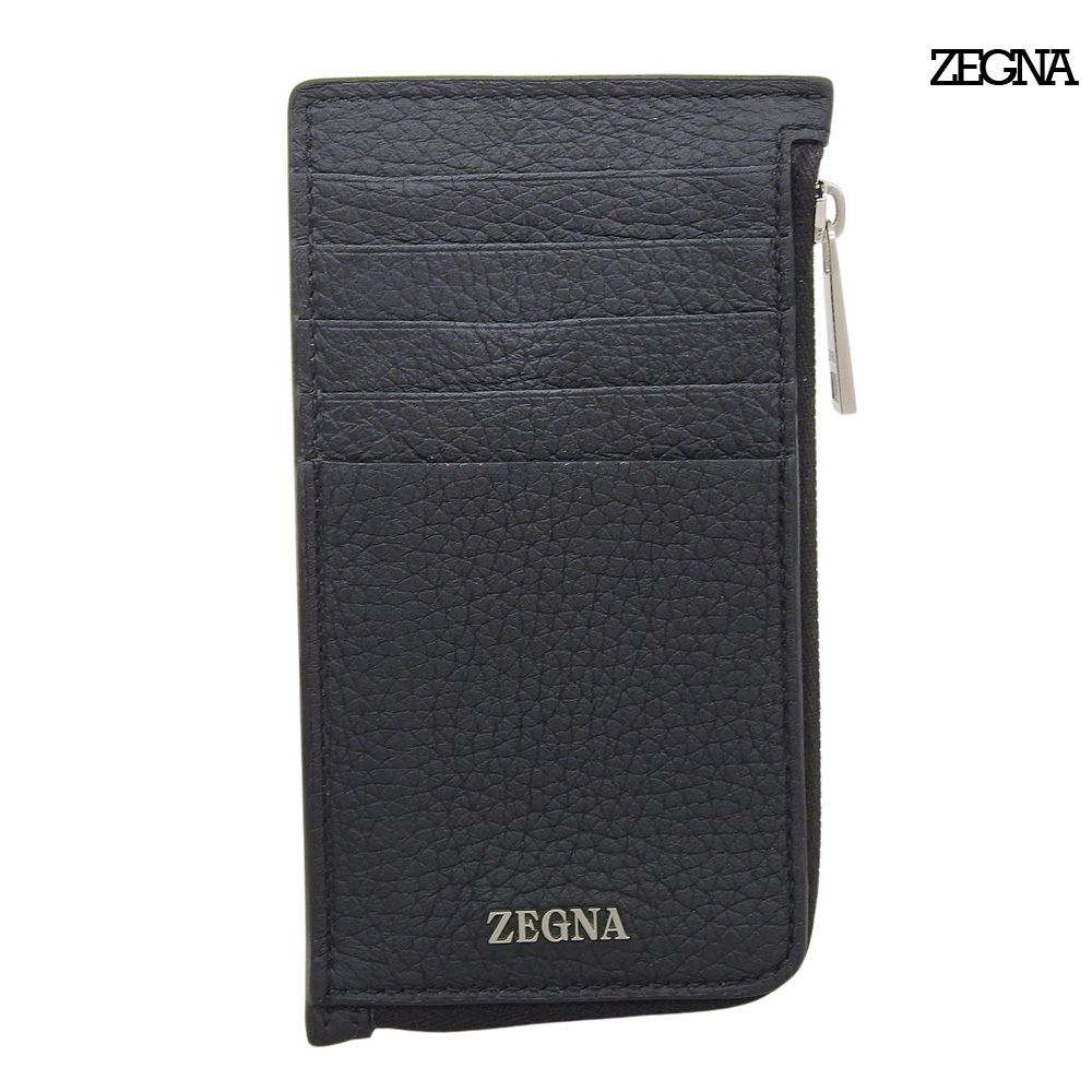 超美品 ゼニア Zegna LHCVM-E1821Z-NER ブラック ディアスキン ウォレット フラグメント ケース 黒 ブラック 箱付き 定価93500円 メンズ