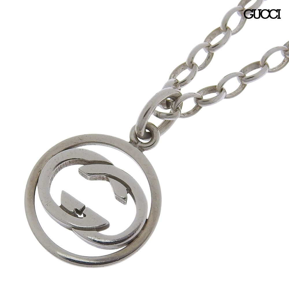 超美品 グッチ GUCCI DOPPIA G ドッピアG シルバー ペンダント ネックレス SV925