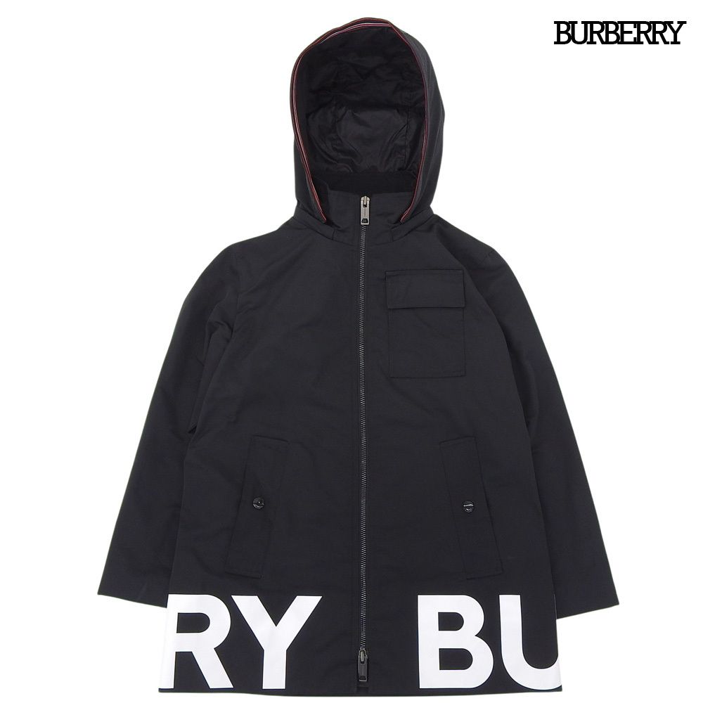超美品 バーバリー BURBERRY 2020年 スタンドカラー フーディー ナイロン 2way コート 8Y 128cm キッズ