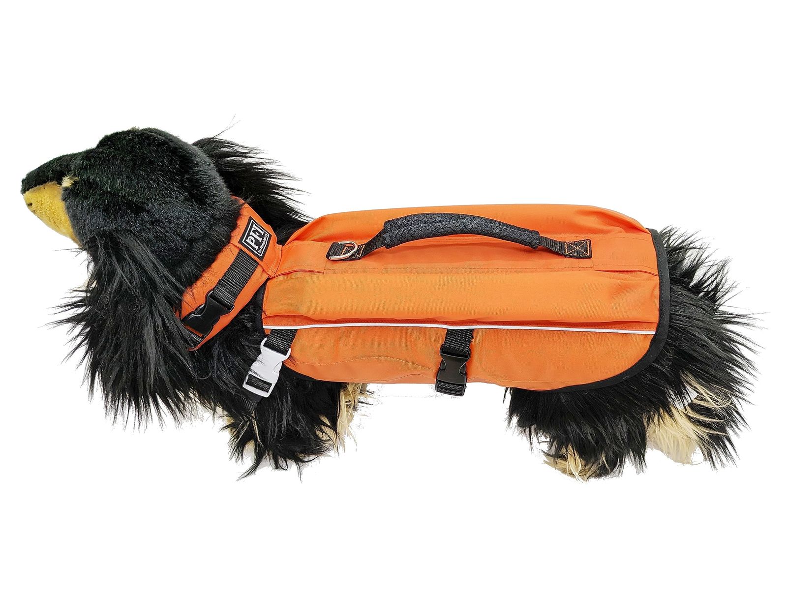 PFI(ピーファイ) 犬用 フローティングベスト ライフジャケット Sサイズ キャロット 日本製 Wフロート構造 ペット用品 小型犬 水遊び プール 海 川 SUP
