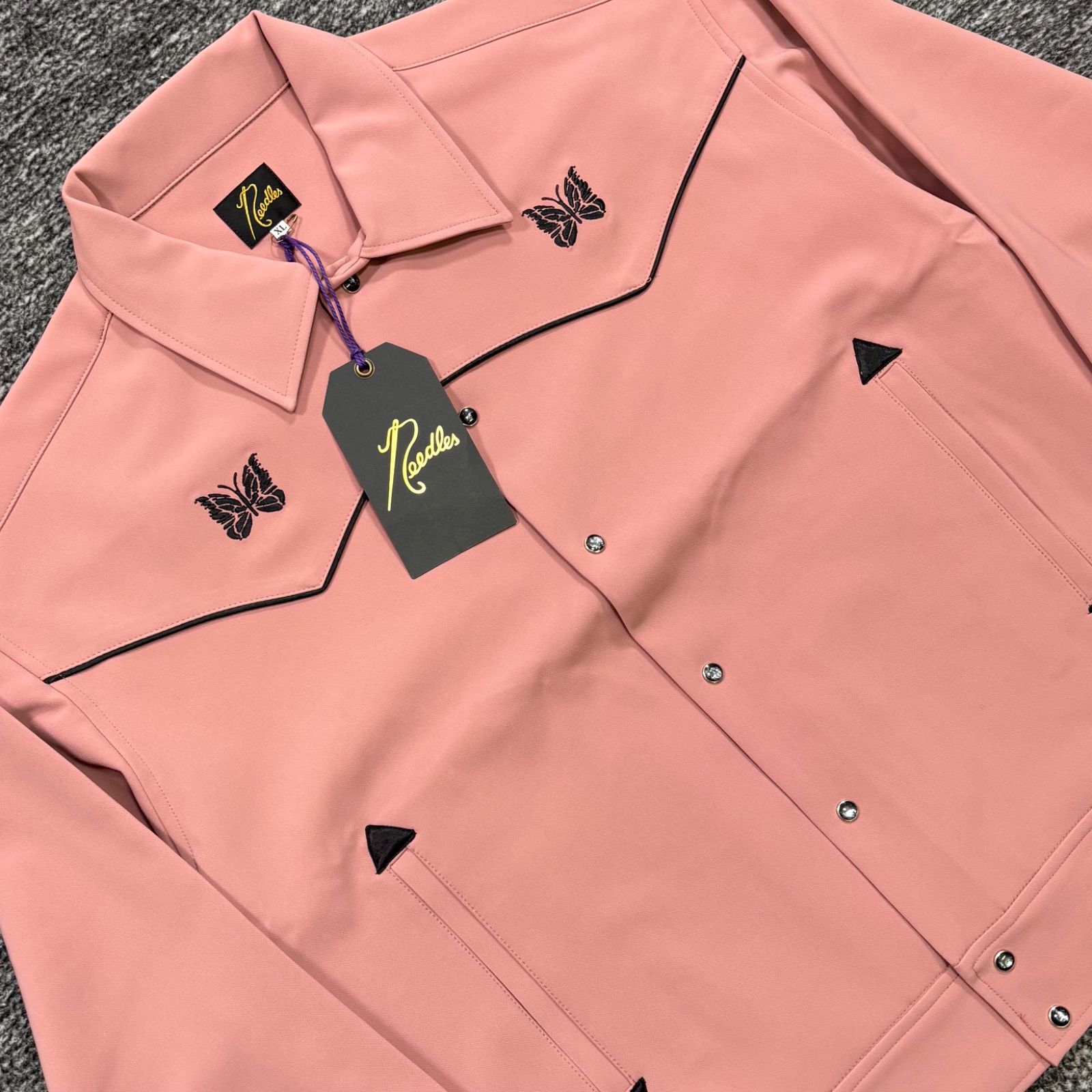 未使用品 needles MR201 Piping Cowboy Jacket Pink XL ニードルス