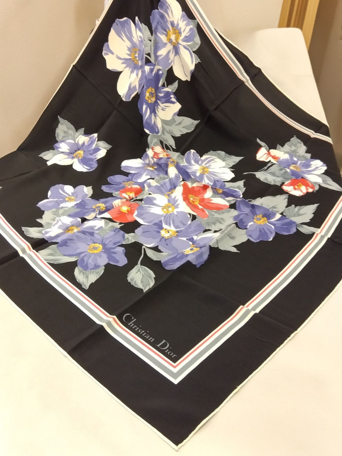 M7 クリスチャンディオール Christian Dior スカーフ ショール シルク