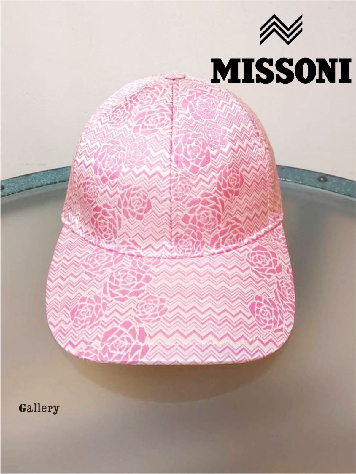 【未使用・新品】【公式正規取扱い】MISSONI(ミッソーニ) キャップ 帽子 ジャガード織 ピンク