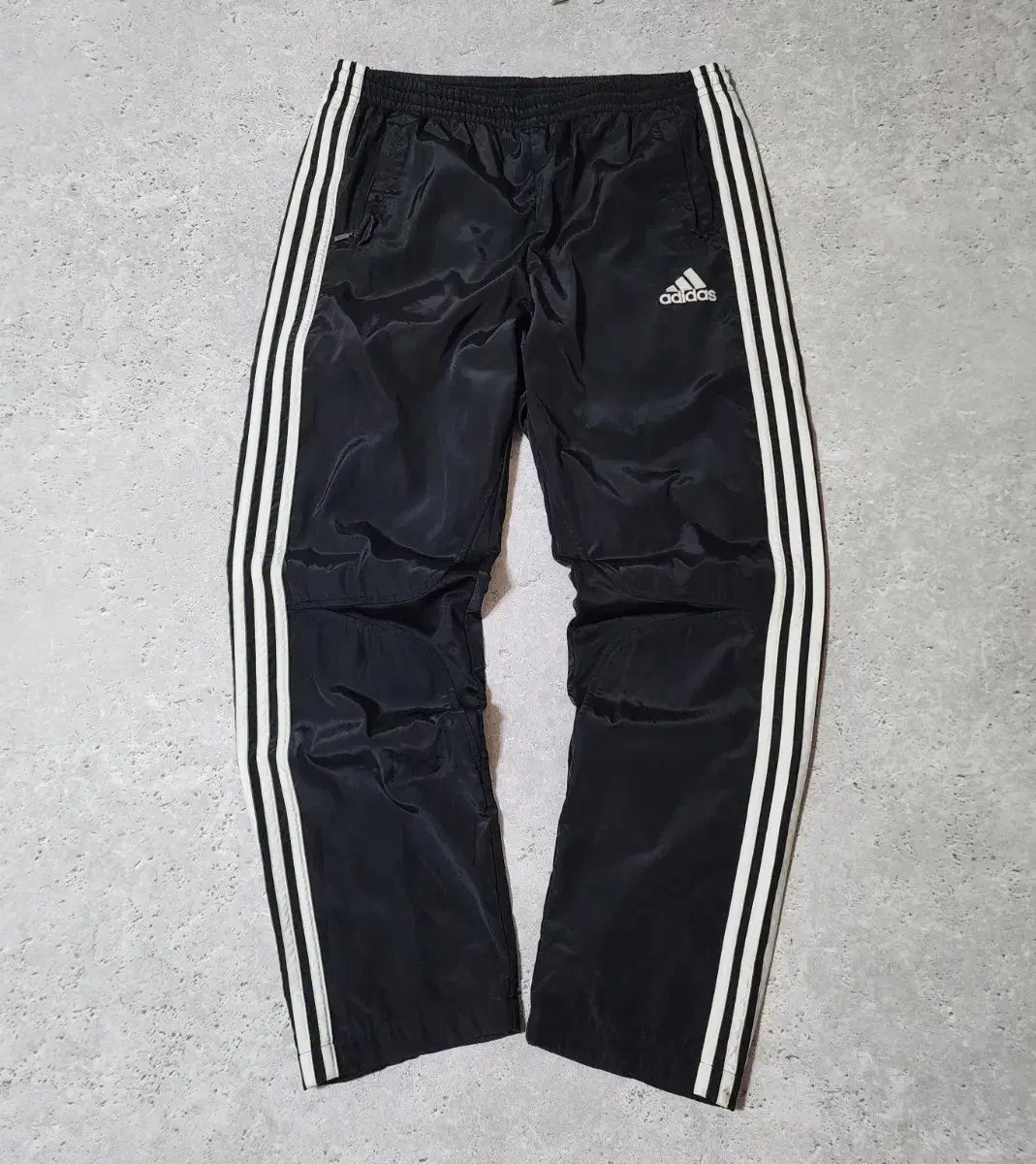 adidas 3本線トラックパンツ ウィンドブレーカー ブラック ズボン