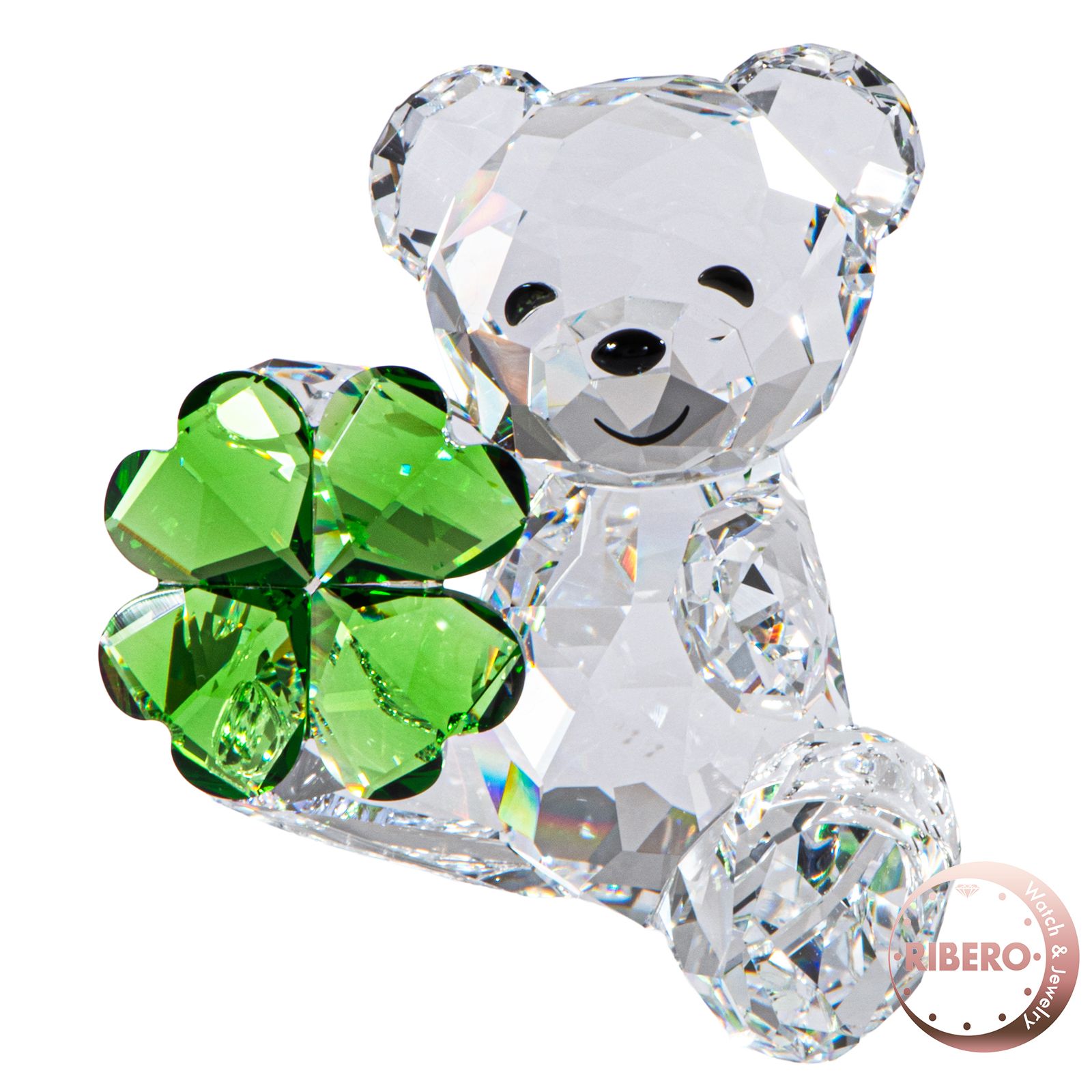 SWAROVSKI スワロフスキー Krisベア Good Luck グッドラック 5063321 クリスベア フィギュリン クリスタル クリア グリーン【中古】