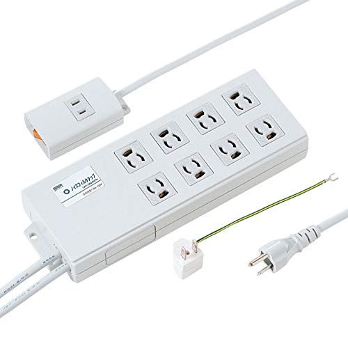 サンワサプライ 電源ノイズフィルタ内蔵 タップ 3P 8個口 括集中スイッチ付 TAP-3804NFN送料無料 5515f744 10,877円