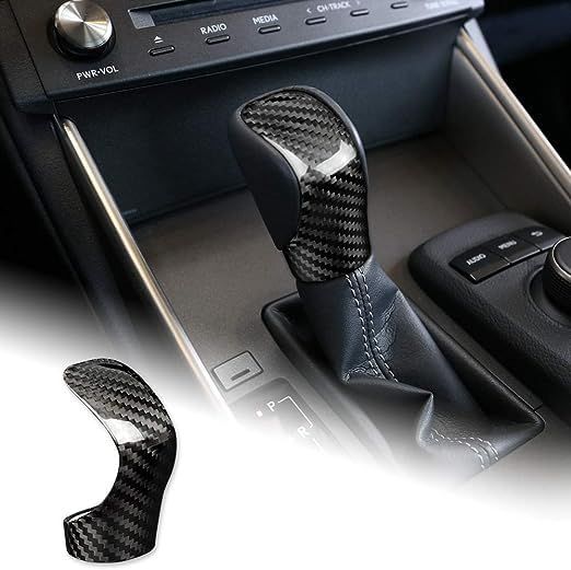 AIRSPEED レクサス LEXUS IS250 IS350 IS200T ES RX GS NX RC 専用 アクセサリー 内装 パーツ リアル カーボンファイバー カーギアシフトノブヘッドカバー ハンドルステッカー シフトグリップカバー 93b2265e