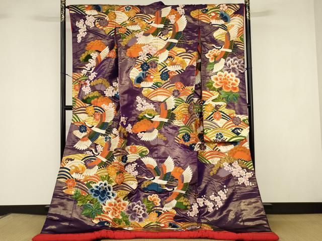 平和屋本店●色打掛　和装　婚礼　結婚式　花嫁　神社挙式　総刺繍　鴛鴦花文　金糸　逸品　AABI3160ou