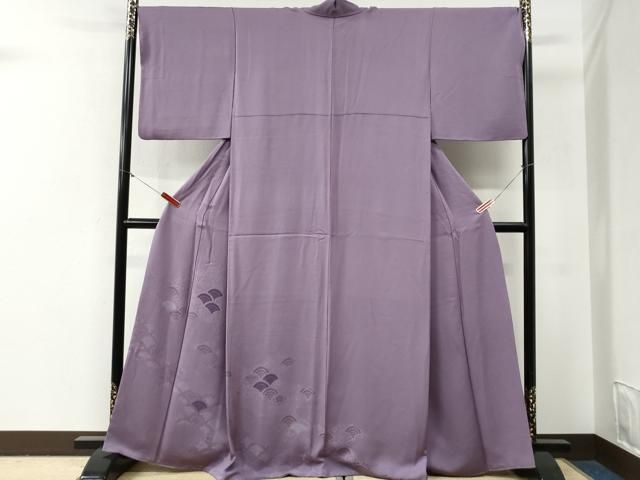 平和屋着物●色留訪問着　青海波花地紋　浅紫色　正絹　逸品　CABG0542yc 27,885円