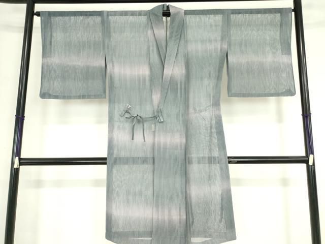 平和屋着物▽道中着　スリーシーズン　春夏秋　塵除け　霞文　正絹　逸品　DABG0020az