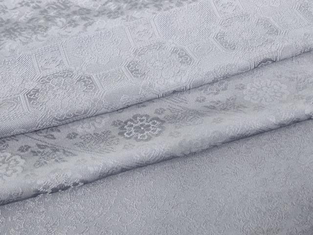 平和屋着物▽上質な色無地　単衣　正倉院牡丹唐草地紋　藤紫色　ますいわ屋扱い　正絹　逸品　DABG0024az