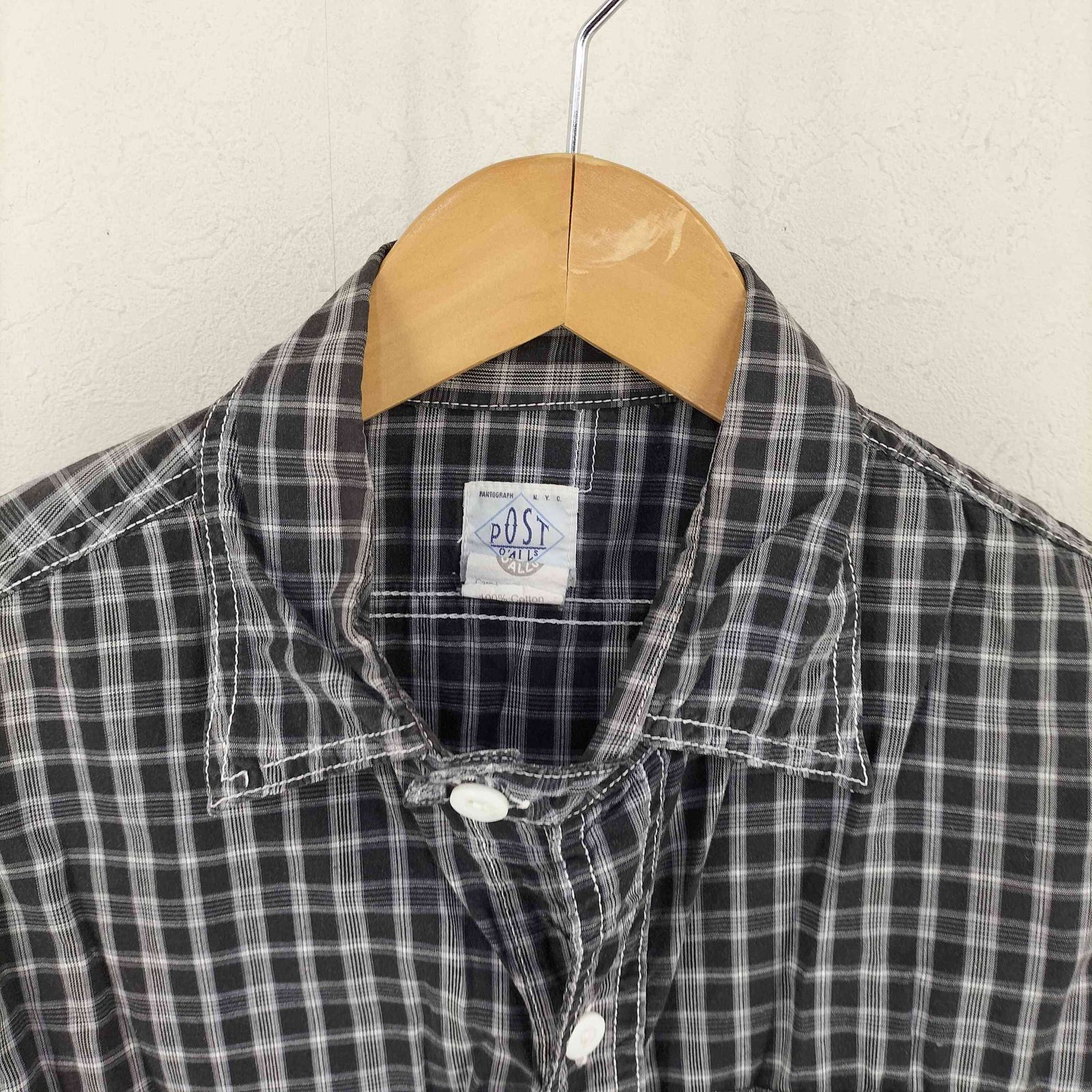 ポストオーバーオールズ POST OVERALLS USA製 チンスト付きチェック