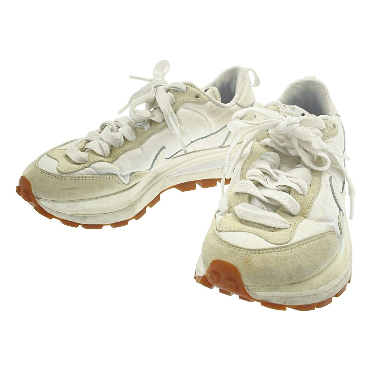 sacai×NIKE サカイ ナイキ Vapor Waffle White Gum スニーカー ホワイト×ベージュ 23cm