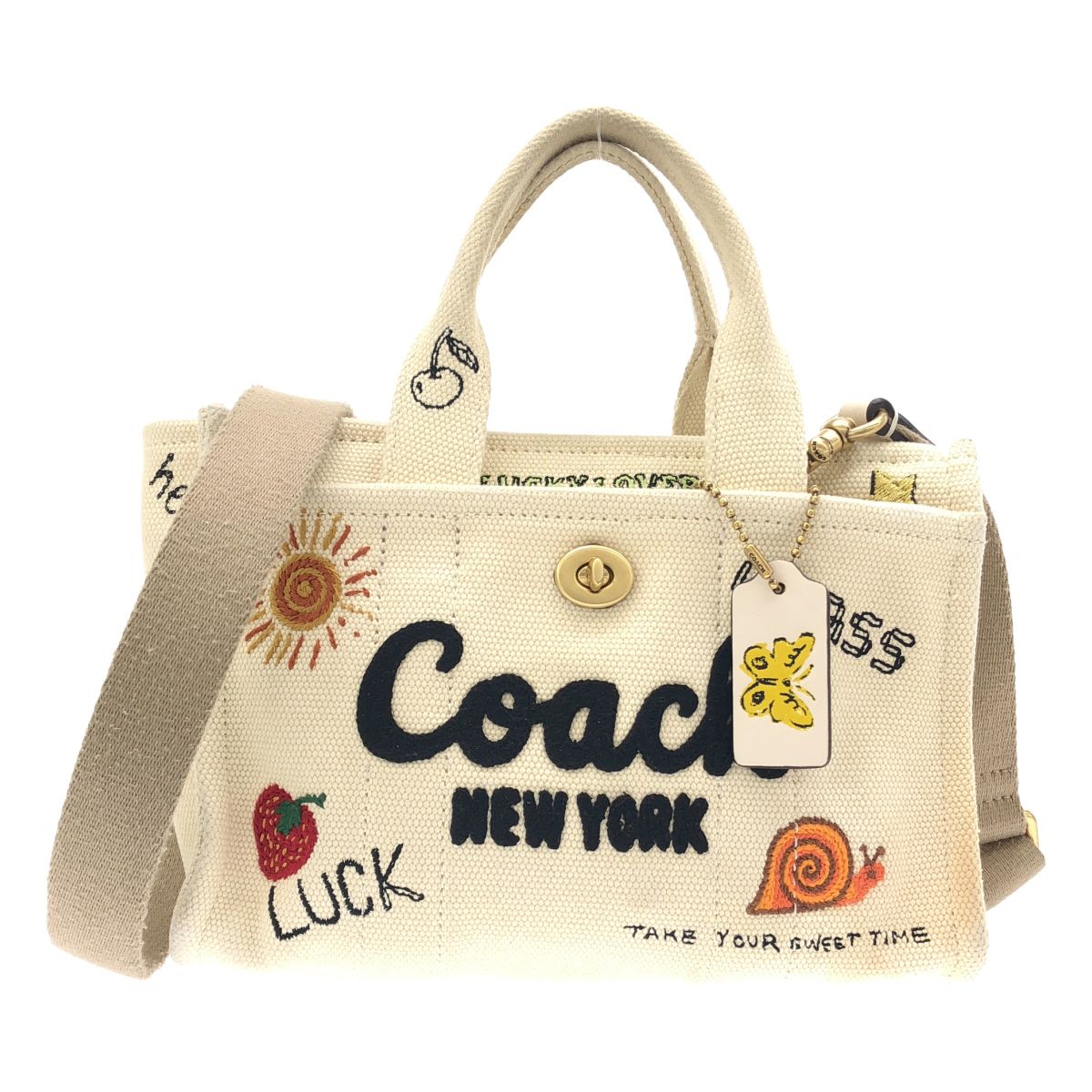 COACH コーチ カーゴトートバッグ20 スケッチエンブロイダリー M2457