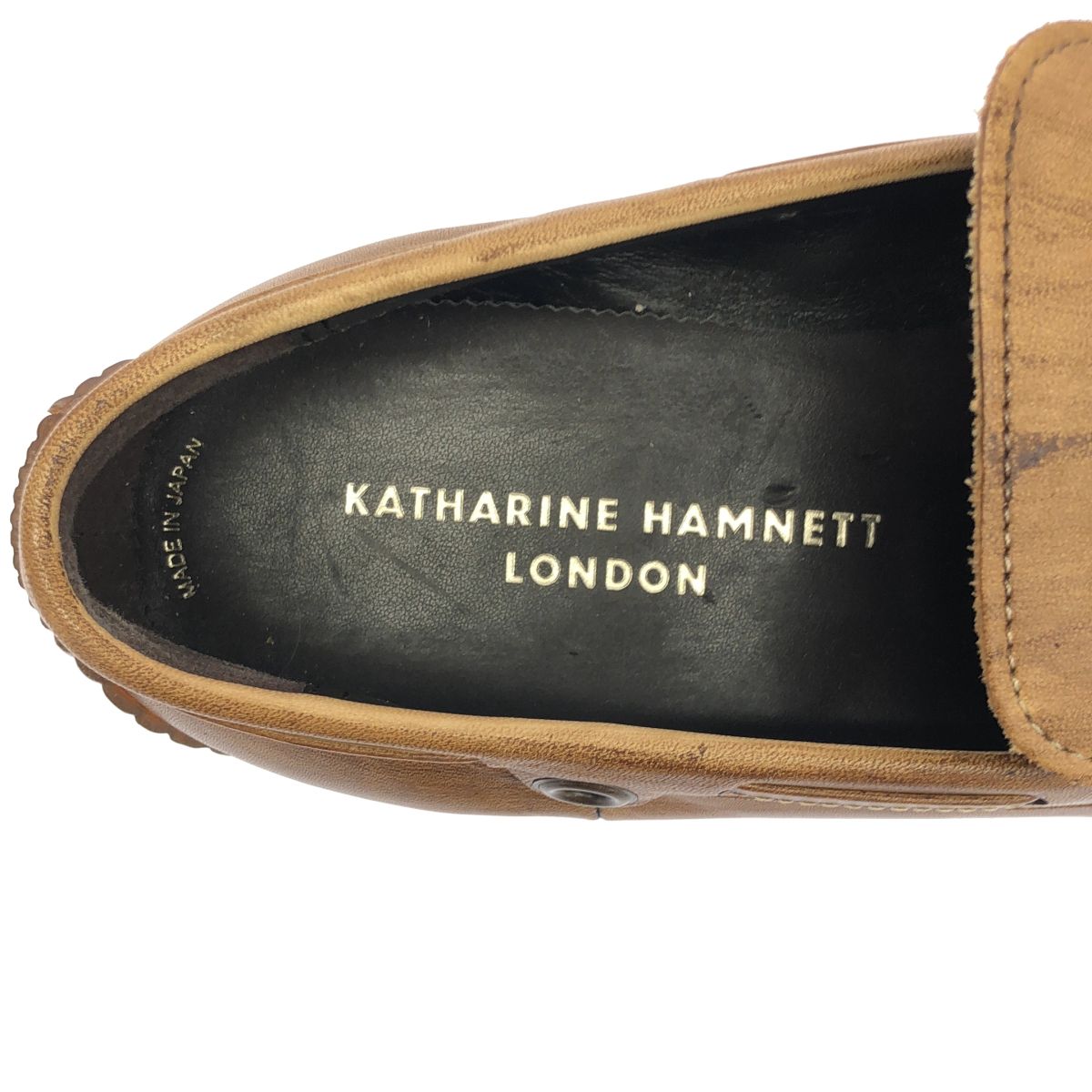 KATHARINE HAMNETT キャサリンハムネット レザースリッポンシューズ