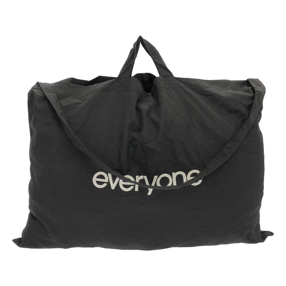 everyone エブリワン nylon big shoulder bag black ナイロンロゴ