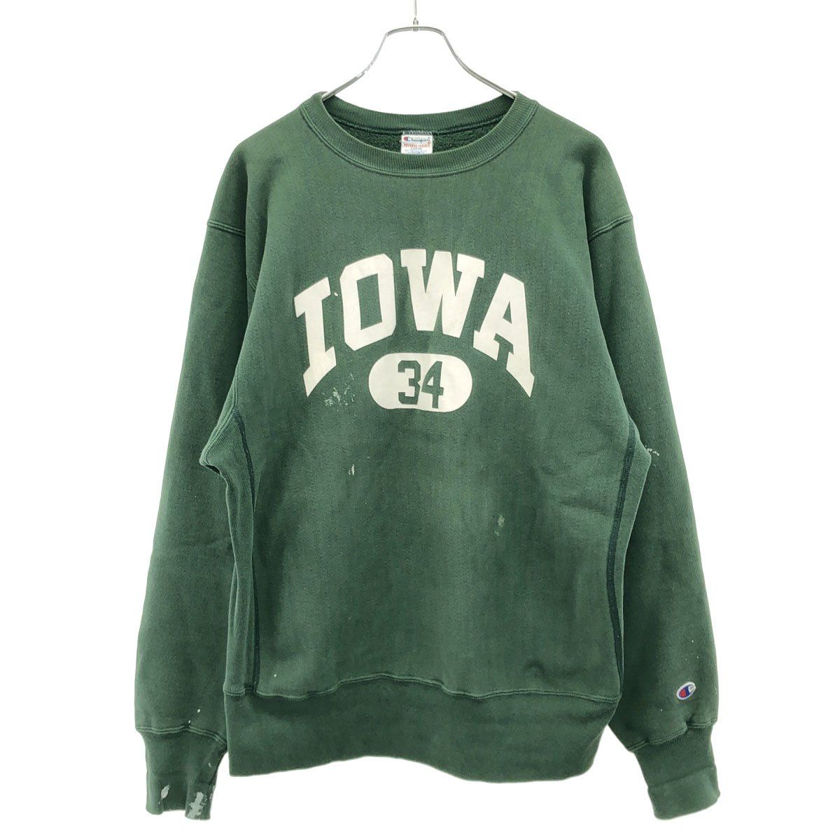 Champion チャンピオン 1990's REVERSE WEAVE IOWA 34 スウェットトレーナー グリーン L