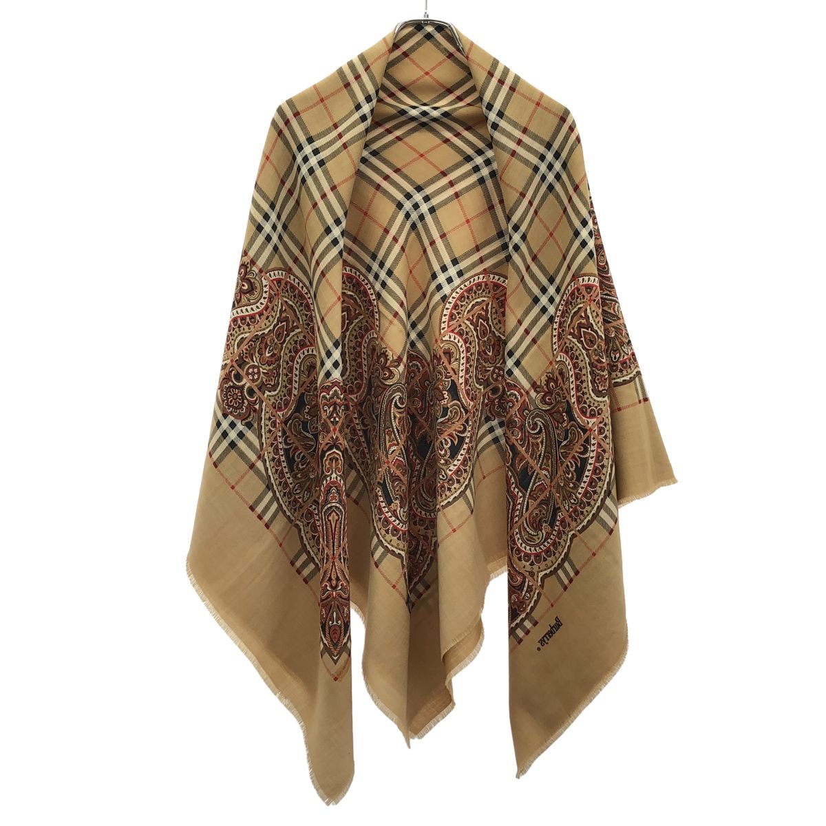 Burberry's バーバリーズ ノバチェックペイズリーシルクウールストール