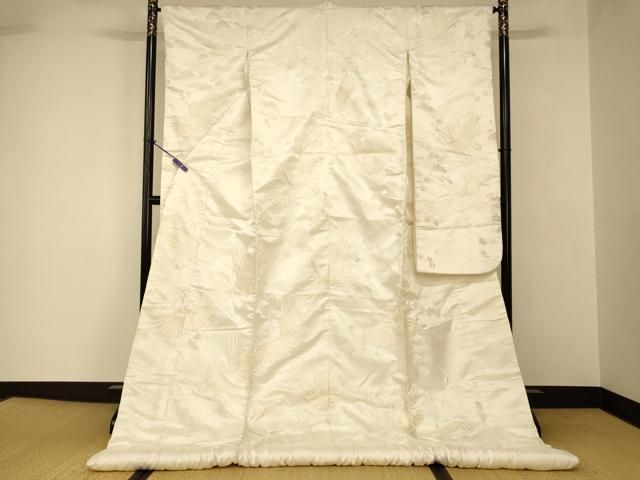 平和屋本店●白打掛　白無垢　和装　婚礼　結婚式　花嫁　神社挙式　唐織　飛鶴流水松花文　逸品　AABJ2689fw 28,470円