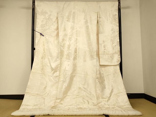 平和屋本店●白打掛　白無垢　和装　婚礼　結婚式　花嫁　神社挙式　唐織　鳳凰更紗花屏風文　逸品　AABJ2694fw