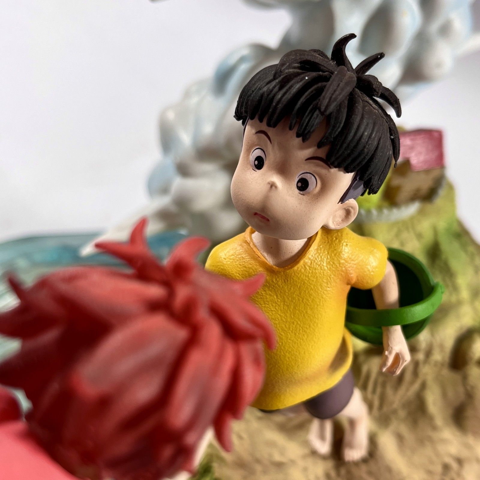 宮崎駿 崖の上のポニョ ポニョと宗介 彫刻フィギュア D ☆ 希少 レア 崖の上のポニョ 大型 フィギュア スタチュー ポニョ 宗介