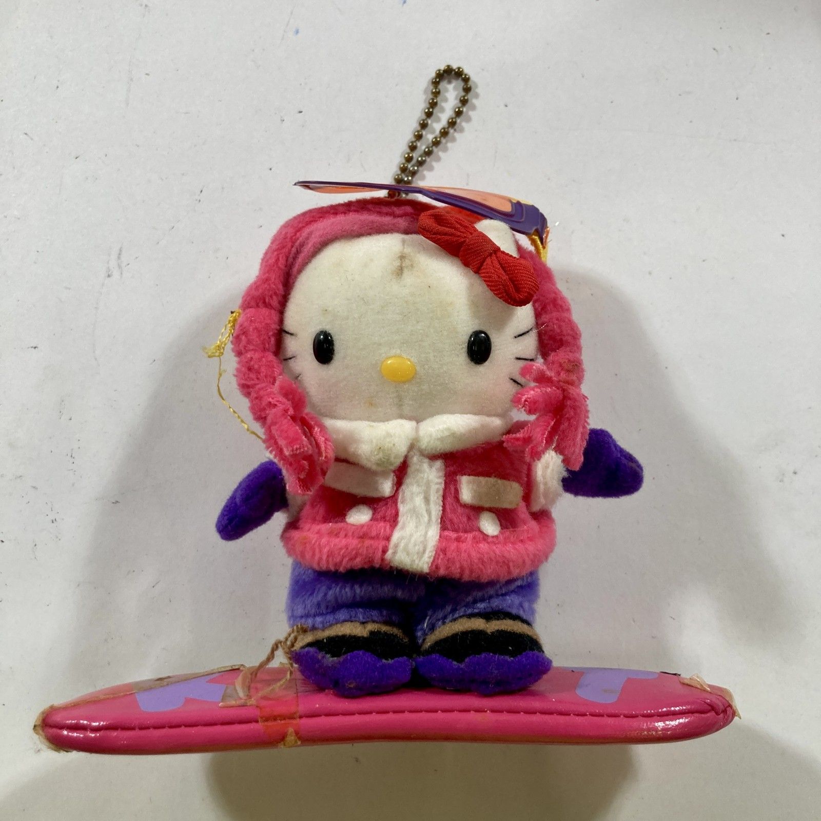 ★ 希少 Sanrio サンリオ Hello Kitty ハローキティ ウィンターコスチューム スノーボード 当時物 約11cm 現状品