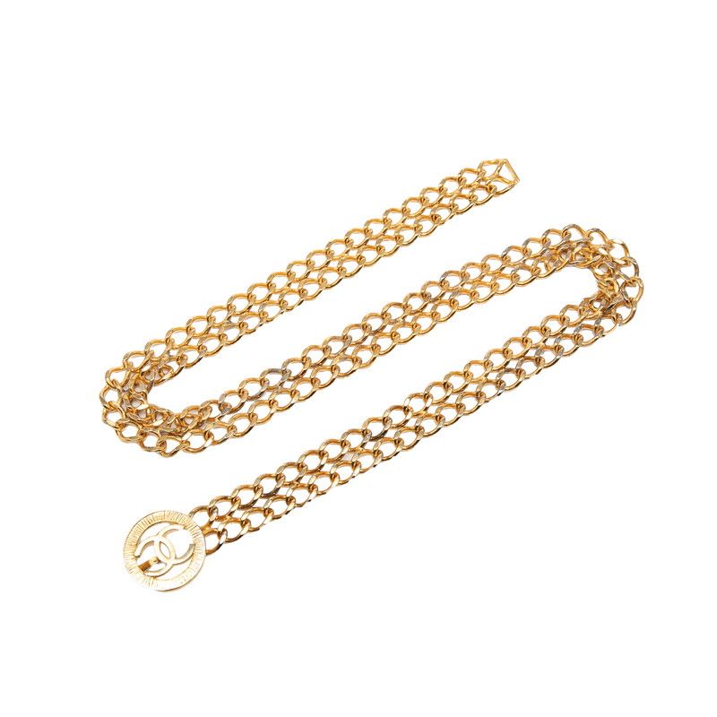 シャネル ココマーク チェーン ベルト ゴールド メッキ レディース CHANEL【1-0274242】