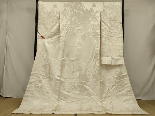 平和屋本店●白打掛　白無垢　和装　婚礼　結婚式　花嫁　神社挙式　唐織　鳳凰花文　十二単風　逸品　AABJ5829ou