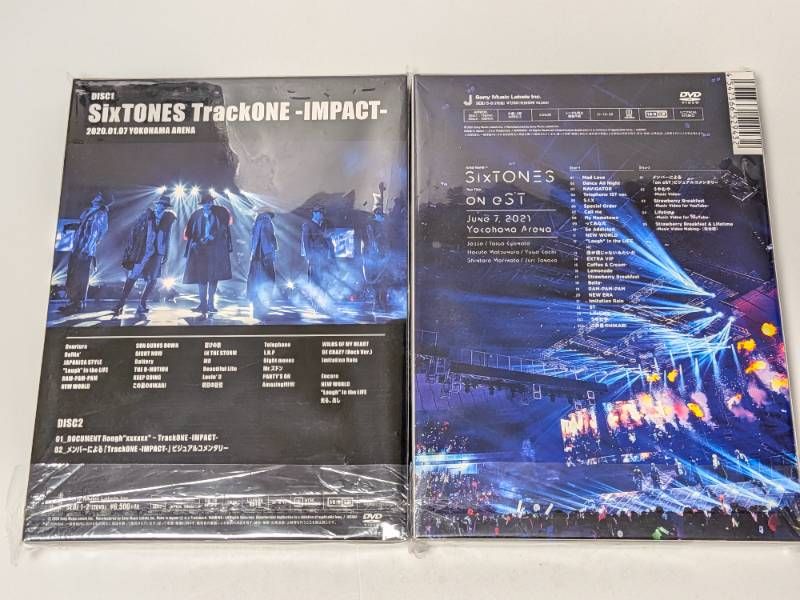 SixTONES 初回盤 ライブDVD 2本セット Track ONE IMPACT/on eST - メルカリ