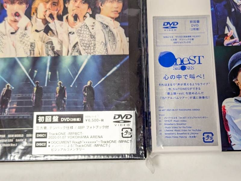 SixTONES 初回盤 ライブDVD 2本セット Track ONE IMPACT/on eST - メルカリ