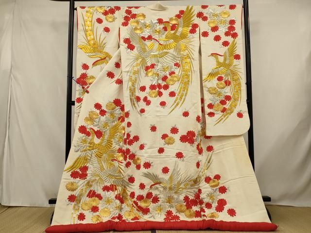 平和屋本店●色打掛　和装　婚礼　結婚式　花嫁　神社挙式　総刺繍　駒刺繍　鳳凰花文　金銀糸　逸品　AABJ8245ou 33,800円