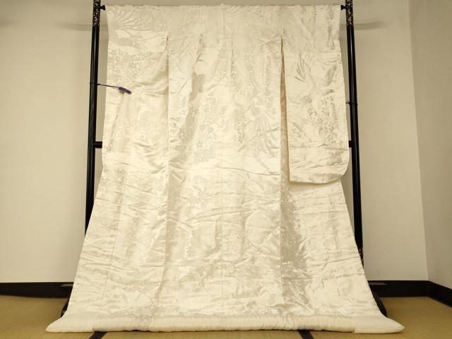 平和屋本店●白打掛　白無垢　和装　婚礼　結婚式　花嫁　神社挙式　唐織　鳳凰草花文　逸品　AABJ2731fw