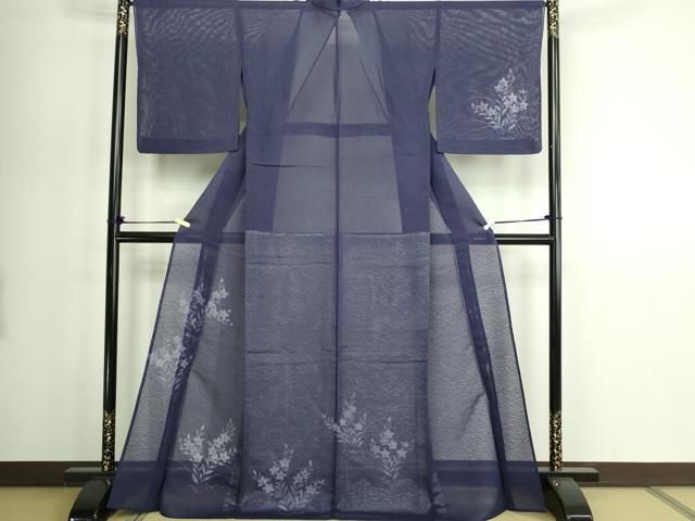 平和屋着物＊夏物　訪問着　草花紋紗　正絹　逸品　DABG9821sf