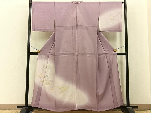 平和屋着物＊夏物　訪問着　絽　手描き　秋草文　暈し染め　正絹　逸品　BAAX6918hj 23,725円