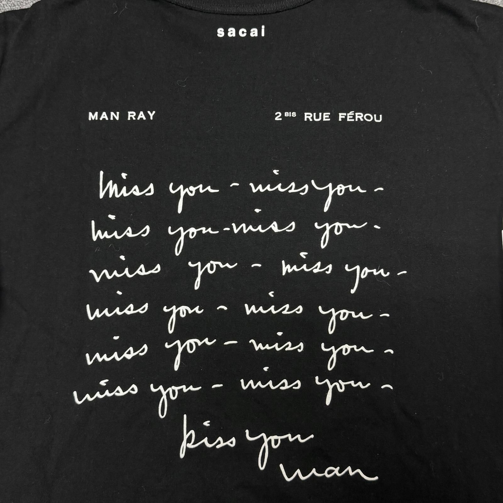 参考上代22000円 sacai 25AW MAN RAYプリントTシャツ マンレイ 半袖