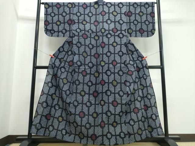 平和屋着物∴夏物　浴衣　有松鳴海絞り　幾何学文様　綿　逸品　CABJ0132ng 28,730円