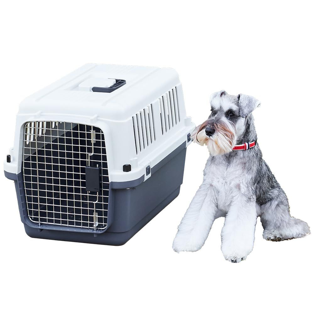 【OFT】 ペットケンネル・ファーストクラス L60 【外寸】幅40×奥60.5×高40.5cm 本体重量(約):3kg 犬 キャリー 猫 キャリー ペットキャリー ゲージ ハードキャリー 取っ手付き 室内用ハウス IATA安全基準クリア ※スチール製扉の網目