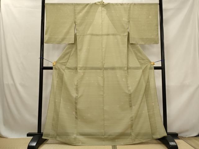 平和屋着物＊夏物　小紋　絽　飛鳥文　洗える着物　AABJ8884st
