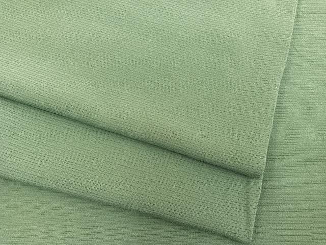 平和屋着物＊夏物　色無地　絽縮緬　柳茶色　正絹　逸品　BAAX8110mz