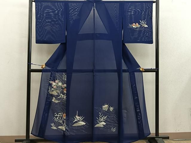 平和屋着物＊夏物　訪問着　絽　鴛鴦花文　正絹　逸品　BAAX8119mz 29,575円