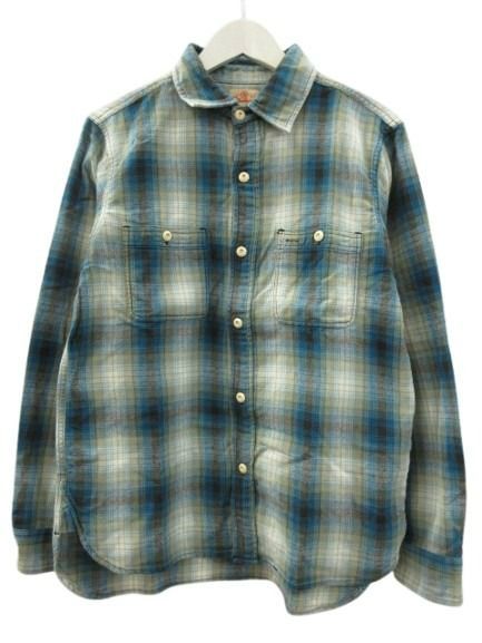 い*！様 50s FIVE BROTHERプリントネルシャツ ファイブブラザー FIVE BROTHER ネルシャツ 50s 復刻 オンブレチェック