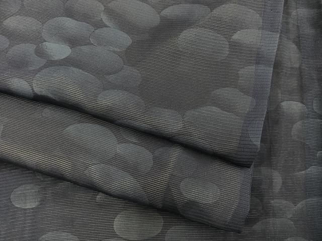 平和屋着物＊夏物　小紋　絽　丸文　正絹　逸品　BAAX8164mz