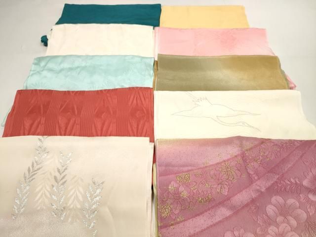 平和屋着物★和装小物　帯揚げ10枚セット　正絹　逸品　DABI0017xg
