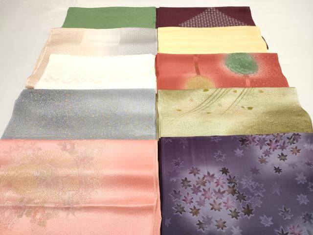 平和屋着物★和装小物　帯揚げ10枚セット　丹後ちりめん　正絹　逸品　DABI0026xg