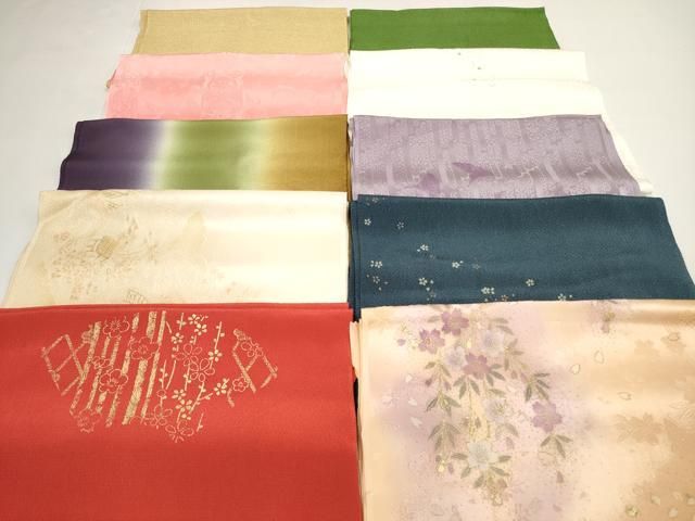 平和屋着物★和装小物　帯揚げ10枚セット　丹後ちりめん　正絹　逸品　DABI0029xg