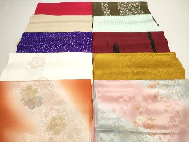 平和屋着物★和装小物　帯揚げ10枚セット　丹後ちりめん　正絹　逸品　DABI0031xg